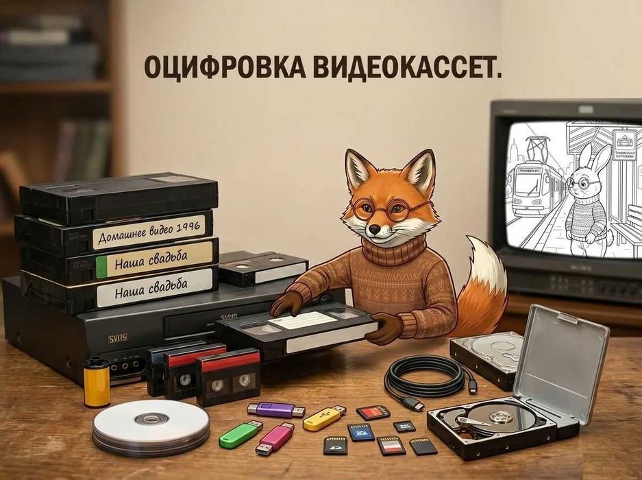 Профессиональная оцифровка видеокассет vhs