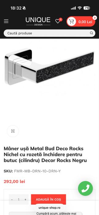 2 Seturi de mânere pt uși, model CRISTAL, stare impecabila