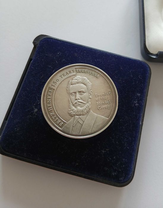 Medalie de Argint Fritz Henkel 1998 Multumire 150 de ani 30g, ag 999