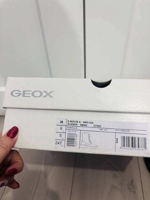 Ghete Geox piele bordeaux