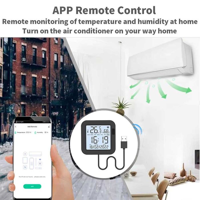 ИК-пульт дистанционного управления с дисплеем температуры и влажности