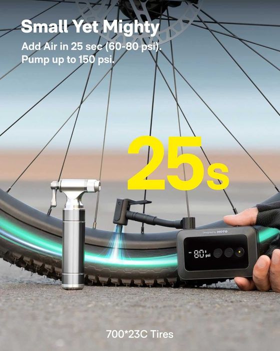 Ел. помпа HOTO Mini Bike Tire Pump 150PSI за велосипед