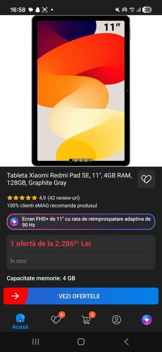 Vand  tableta  redmi pad se 11