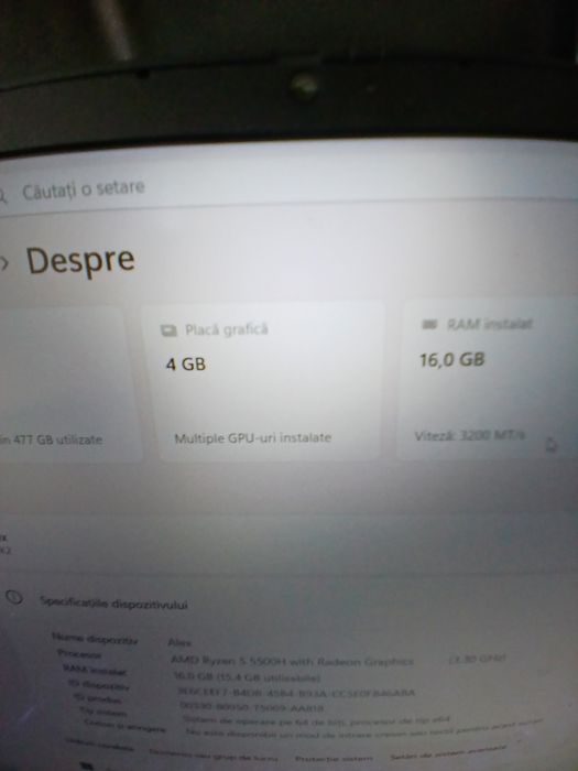 Laptop gaming de vanzare(laptop lenovo)