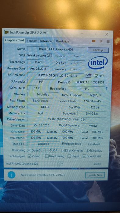 Laptop HP 15-da1009nq i5 gen 8, 12gb, ssd m2 256, GFmx110,baterie noua