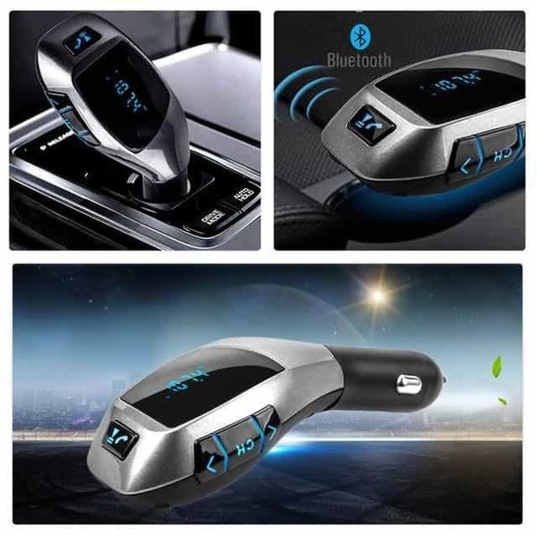 FM Трансмитер X6 Bluetooth за автомобил с LCD дисплей
