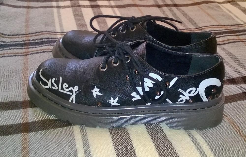 Кожени есенни обувки Benetton-Sisleу 35/36 номер