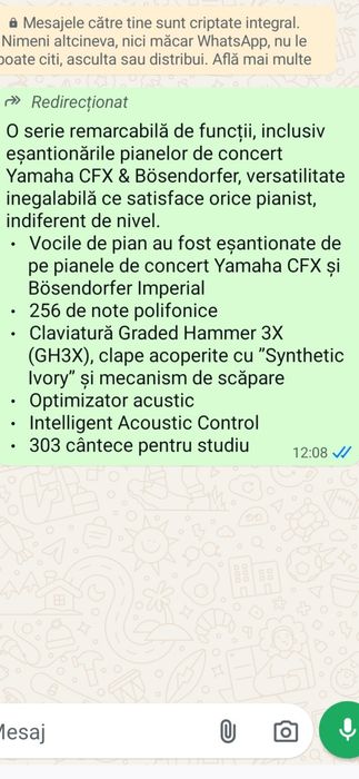 Vând pianina Yamaha