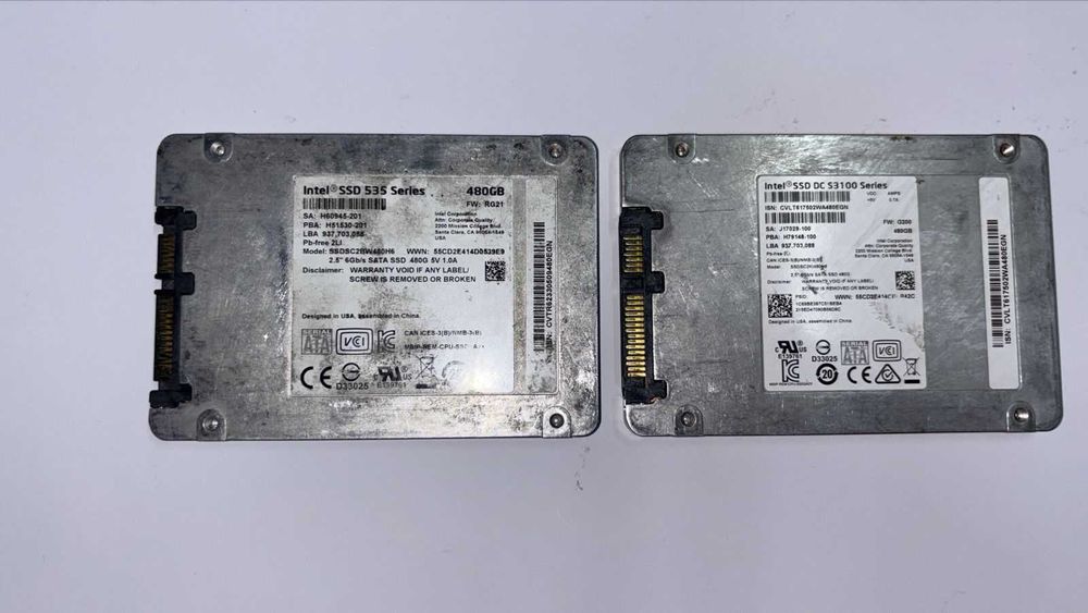 Продам SATA SSD 480GB Intel Битые (Бейбитшилик 29)