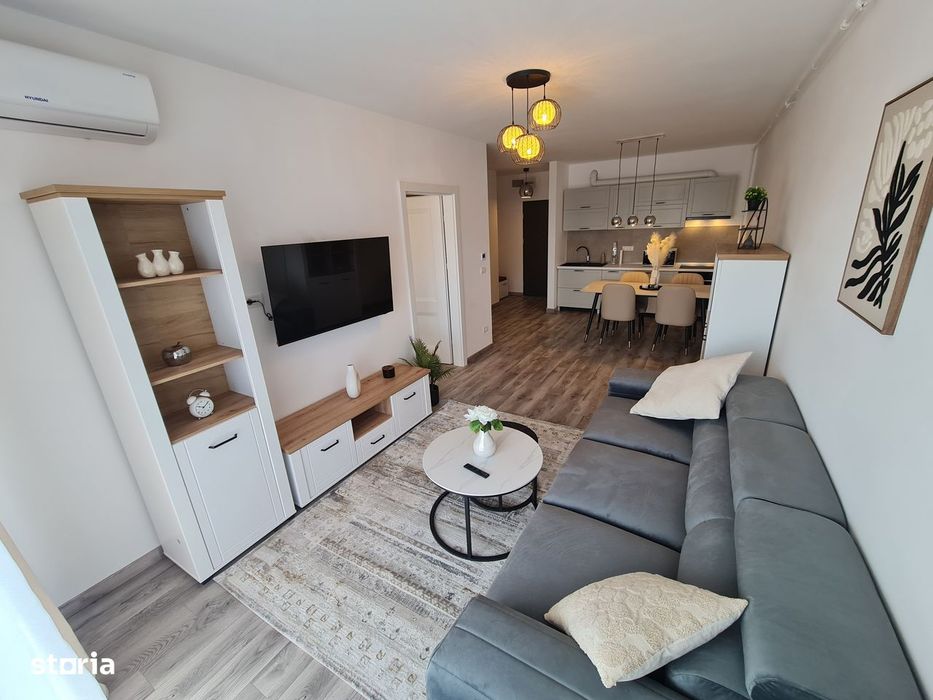 Inchiriez ap.2 camere ADORA PARK 7, NOU, Lux,Parcare, 2Smart Tv,Balcon
