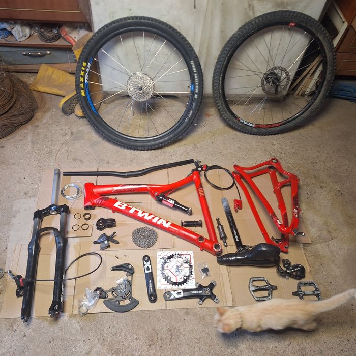 Rockrider btwin 540s bicicleta Full suspension mtb downhill,enduro