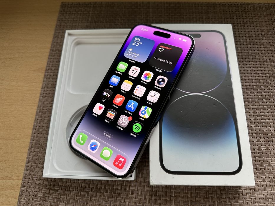iPhone 14 Pro Max 128GB Deep Purple - пълен комплект