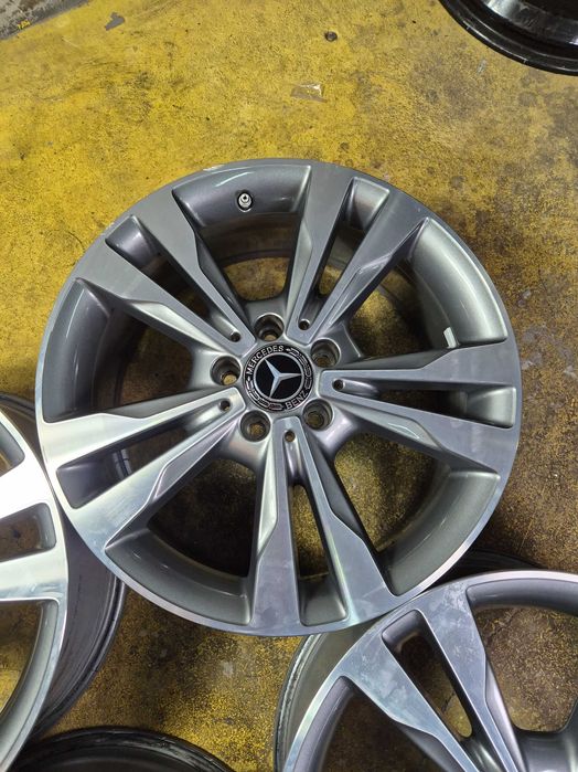 Jante Aliaj 5x112 18'' OEM Mercedes 7.5J ET 44 - Mercedes A-Class W177 CLA GLA V-Class C-Class W205 W206 + Senzori OEM Mercedes