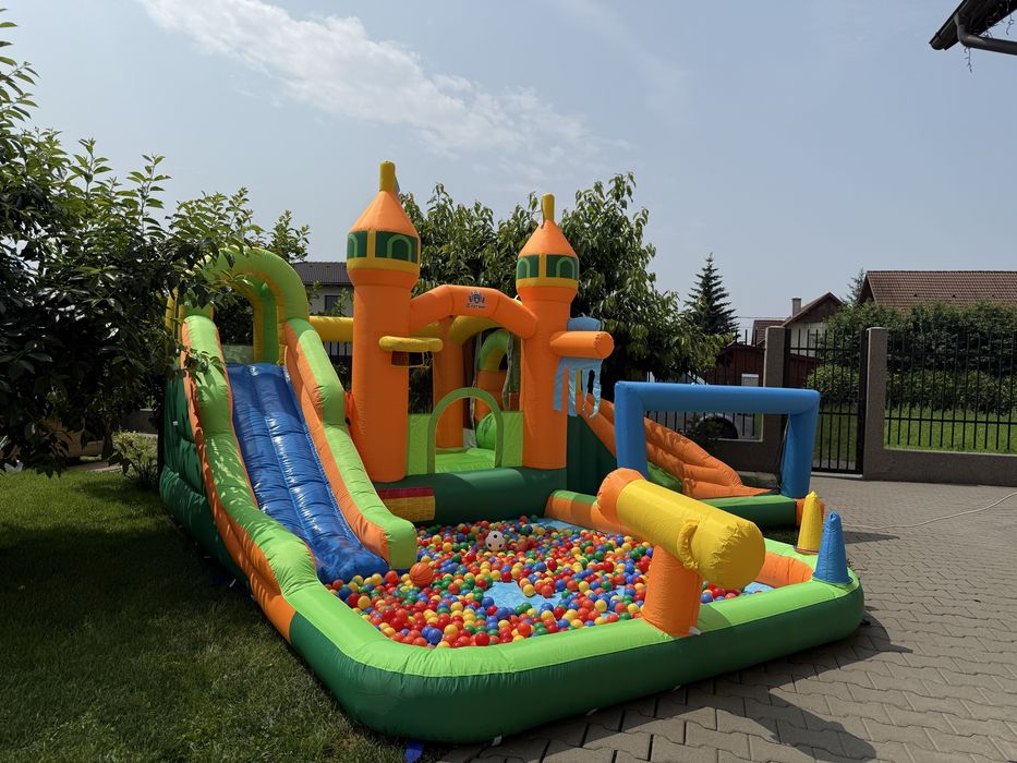 Castel Gonflabil - 2 Tobogane - Football Kingdom