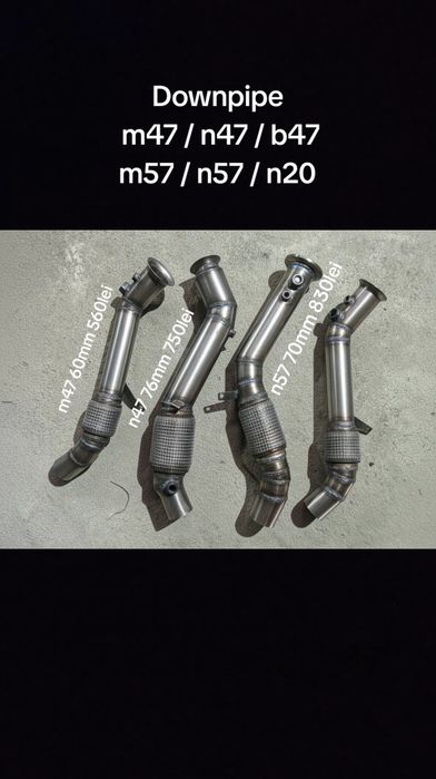 Downpipe bmw e90 f30 f33 f34 f36 f10 f11 f20 e87 e60 e46 f01 x3 x5 x6
