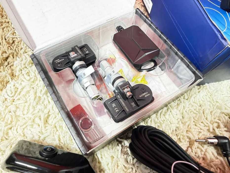 Set sensori presiune anvelope TPMS auto cu statie USB wireless Android Auto universala