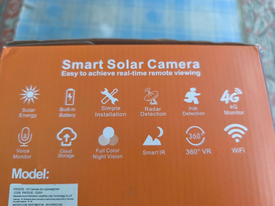Camera supraveghere IP 4G dubla cu panou solar