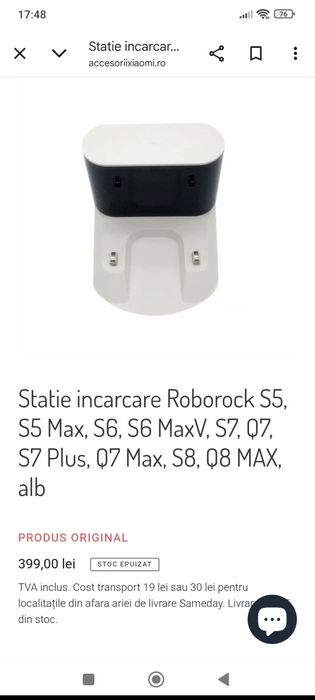 Statie încărcare roborock