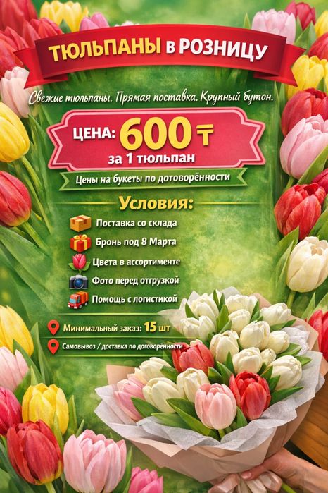 Тюльпаны предзаказ на букеты