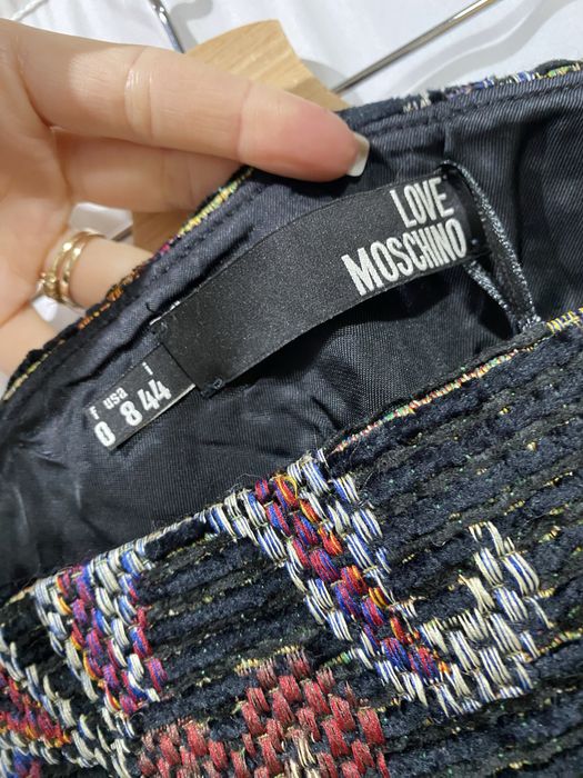 Жакардова мини пола Love Moschino от памучна смес