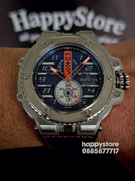 INVICTA Racing Downforce silver/blue 56 mm, Инвикта нов ръчен часовник