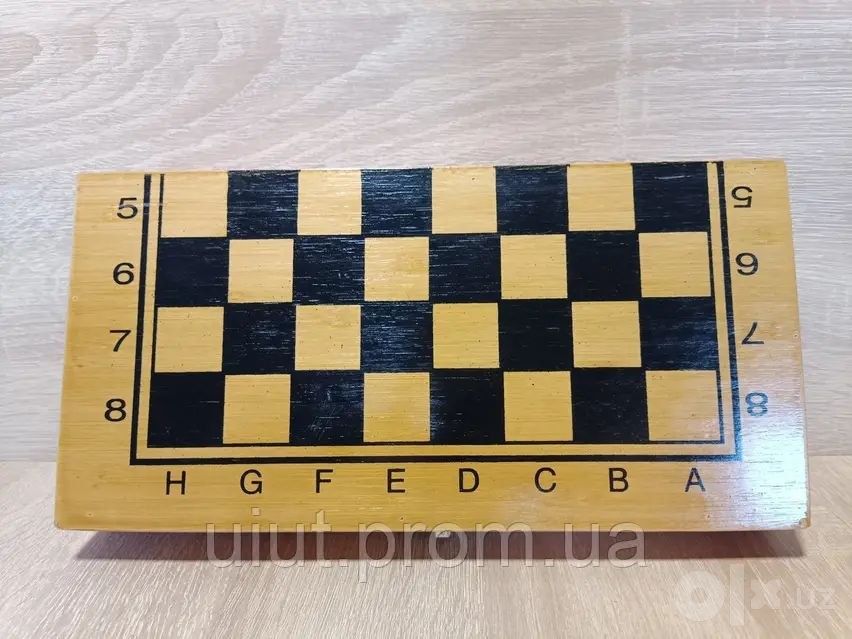 Шахматы + шашки + нарды (3 в 1)  деревянная 47x48 см