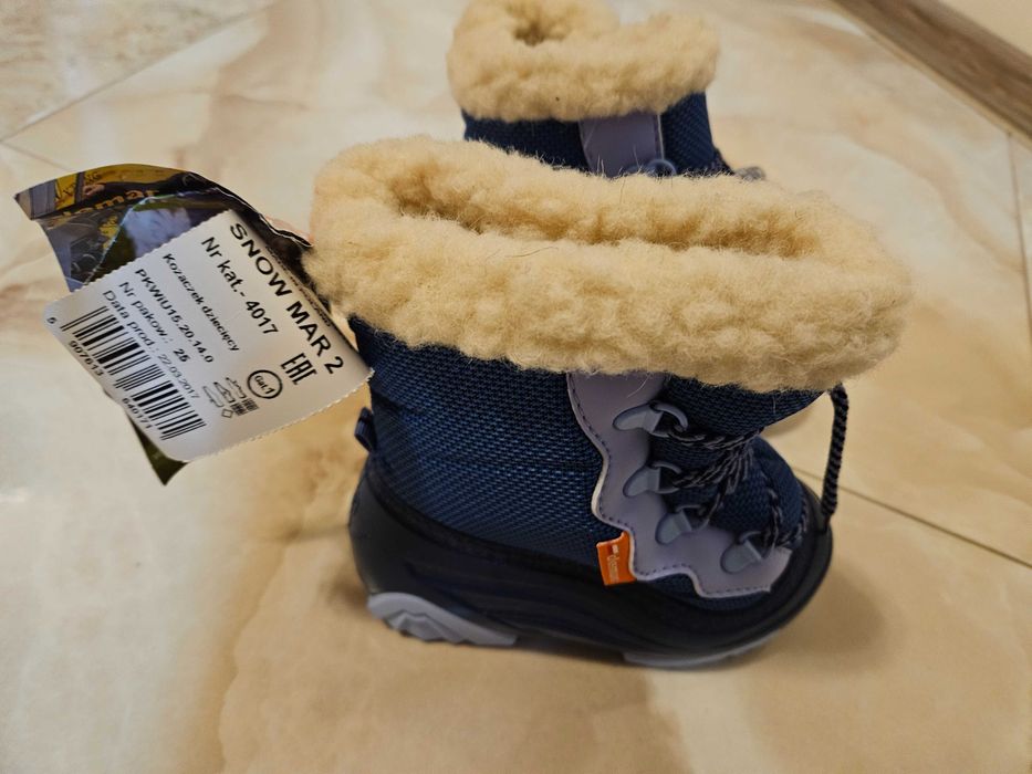 Детски зимни боти номер 25/26 с подплата от овча кожа