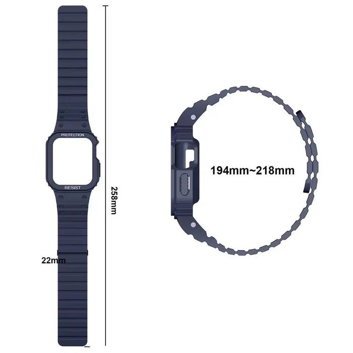 Удароустойчиво калъфче с каишка за Apple Watch ULTRA/SE/9/8/7/6/5/4