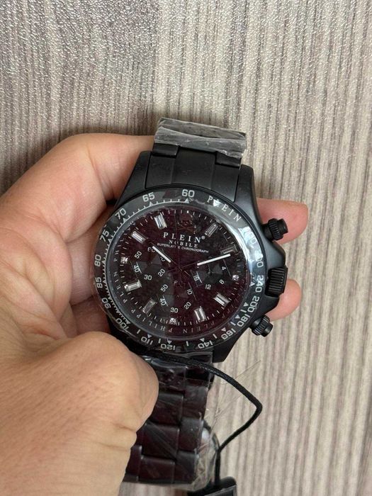 PHILIPP PLEIN Nobile Chronograph watch- черен часовник, IP покритие