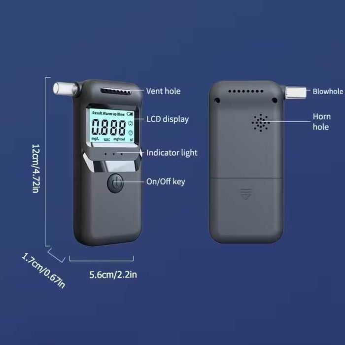 Преносим дрегер с LCD дисплей + 10 мундщука