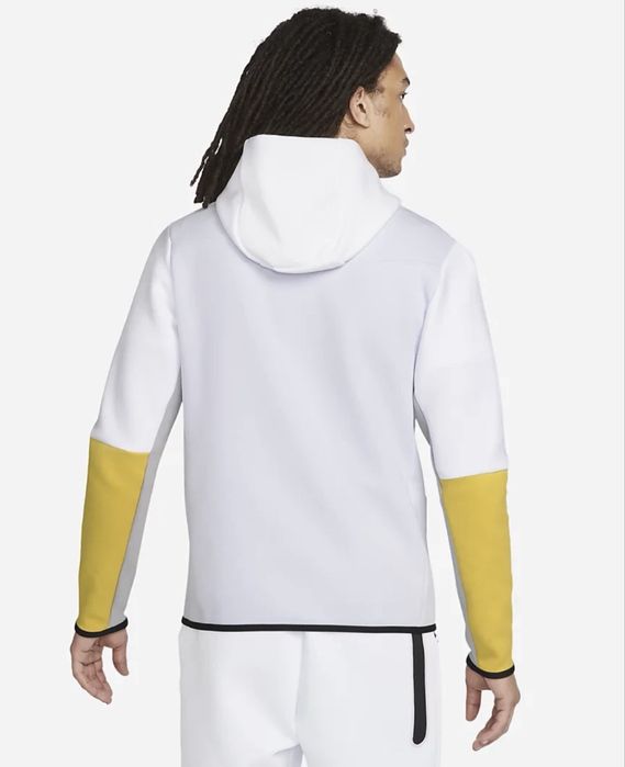 Мъжко горнище Nike Tech Fleece White/Grey/Yellow - размер S