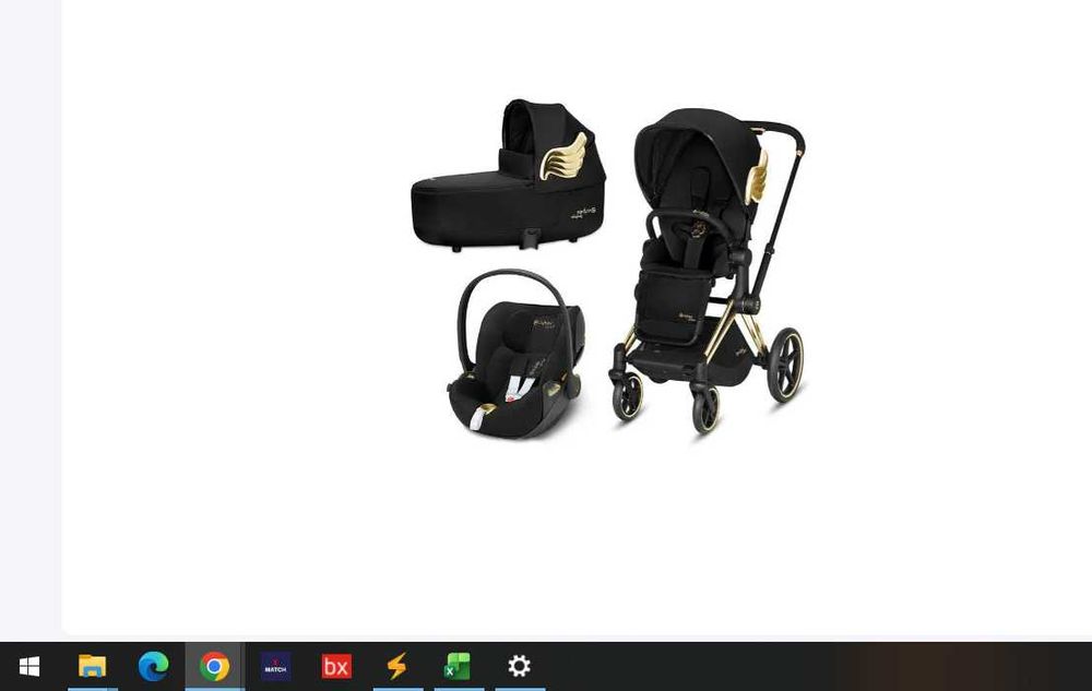 Cybex Priam Wings Jeremy Scott 3in1 Travel System-Black