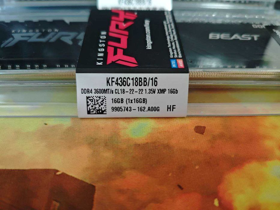Нова RAM памет Kingston Fury Beast 32GB DDR4 3600 MHz CL18 с ГАРАНЦИЯ