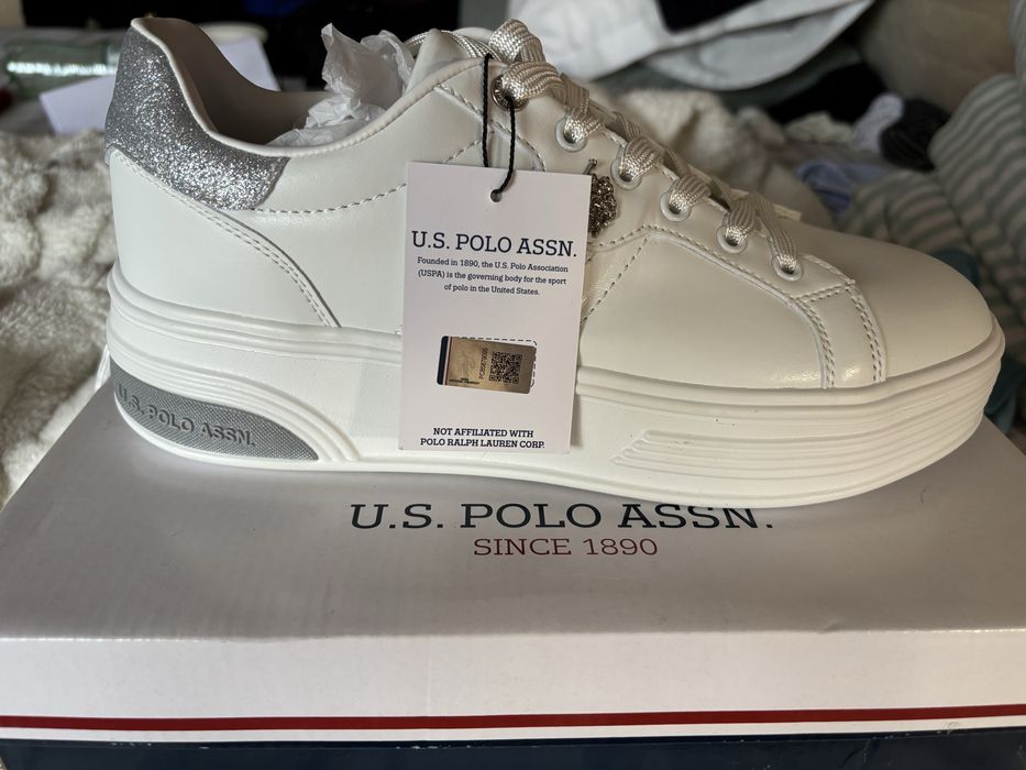 Маратонки бели US POLO