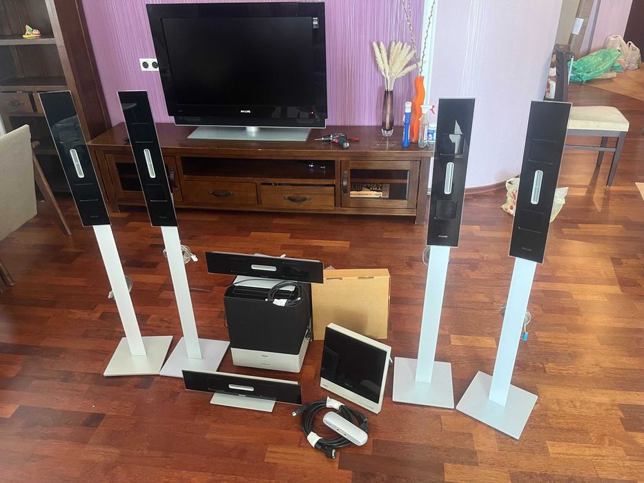 Колонки и сабвуфер от домашнего кинотеатра PHILIPS оригинал, суперзвук