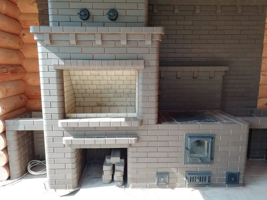 ЛЕТНЯЯ КУХНЯ с конфорочной плитой. Барбекю. Очаг