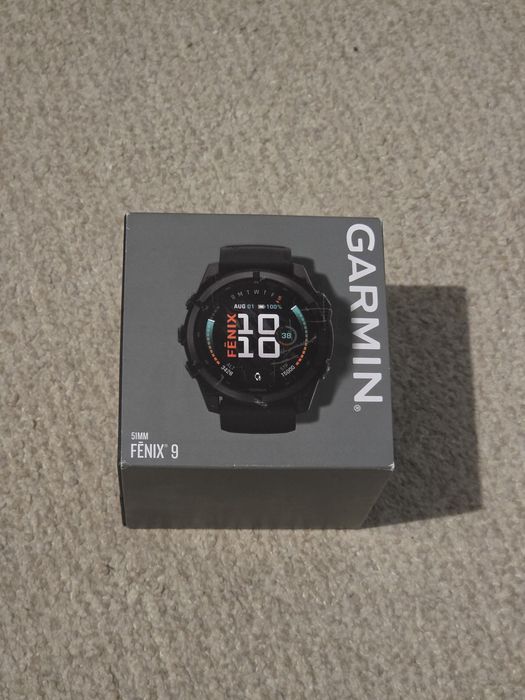 Garmin Fenix 9 AMOLED - 51 mm Titan DLC Carbon - Smartwatch Multisport Premium cu AMOLED ,Factură/Garanție