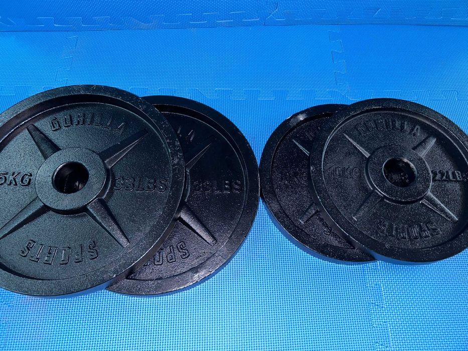 Set discuri Olimpice din fontă 50 kg 2x15 kg 2x10 kg 50/51 mm