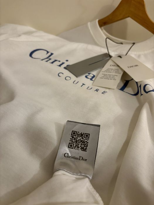 Tricou Christian Dior Couture Alb-Nou cu etichetă- Mărimi S-XXL