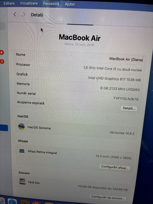 Vand macbook air 13” 2018