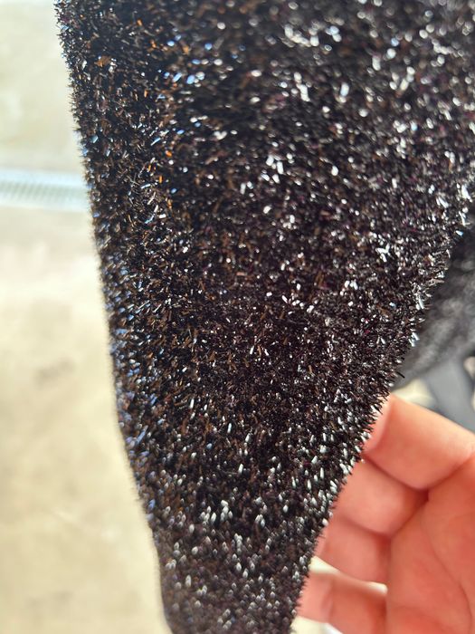 Hanorac negru cu fir meralic