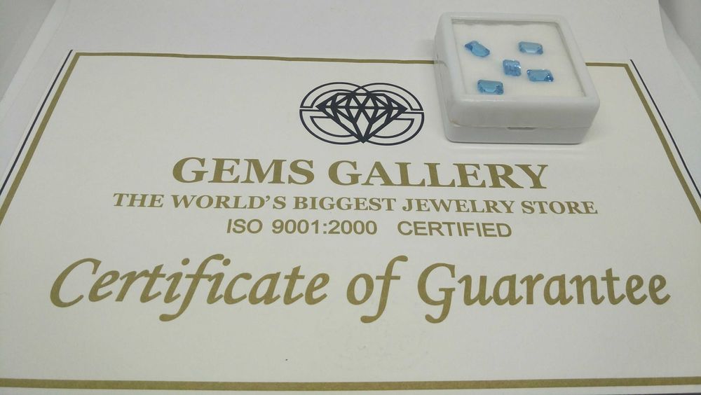 Набор огранки Голубые топазы (5 шт)