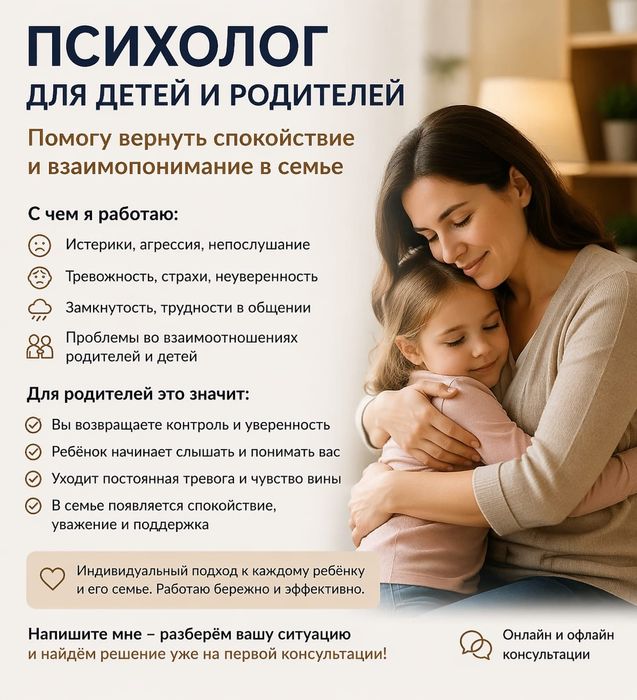 Теряете контроль над ребёнком? Помогу наладить контакт.