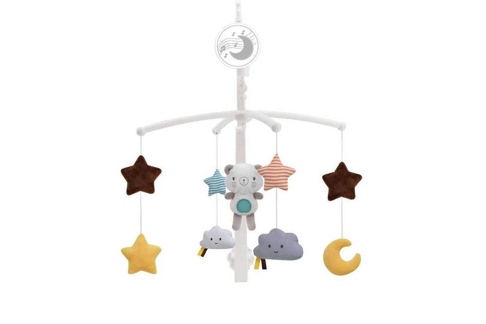 Музикална въртележка за кошара и легло Raya Toys 63605А, Бежов