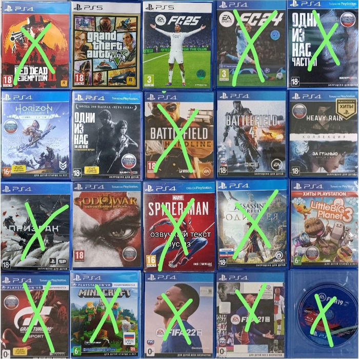 Игры для playstation 4 и ps5 на дисках в наличии в Кокшетау