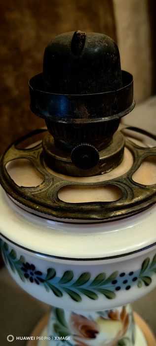 Стара,керамична,газена лампа...