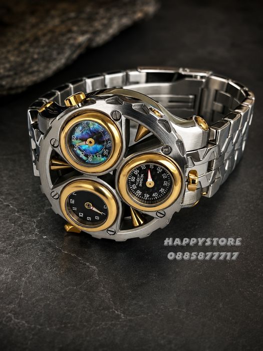 INVICTA Cerberus Silver/Gold 47 mm, Инвикта нов мъжки часовник
