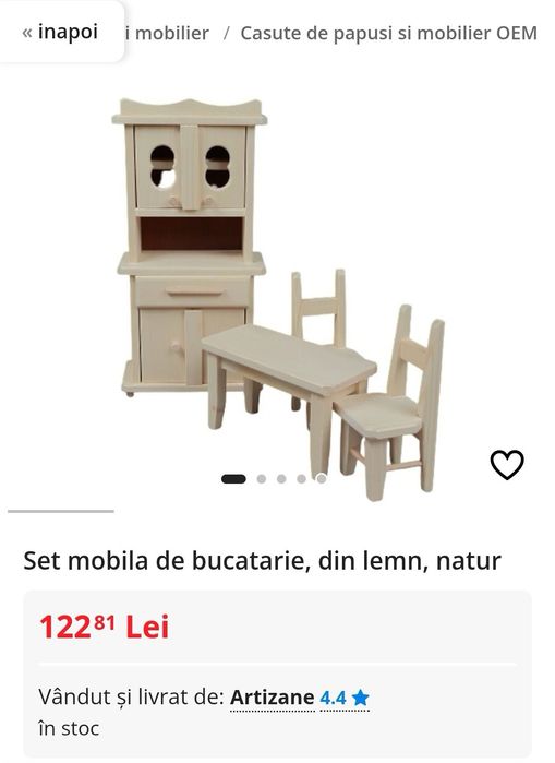 Mobilier papusi
Stare buna, fara ultima coperta, cu retete