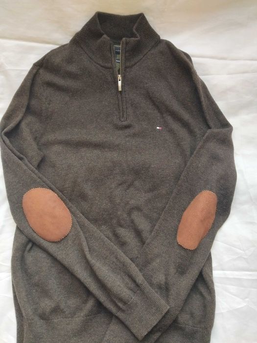 Tommy Hilfiger - 100% оригинален мъжки вълнен пуловер