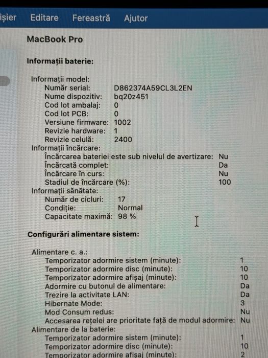 MacBook Pro M2 2022 13” Touch Bar, 8GB RAM, 256GB